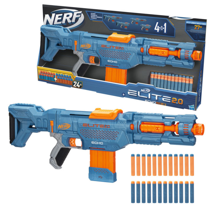 Nerf Elite 2.0 Echo CS-10 Blaster, 24 Official Nerf Darts, 10-Dart